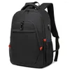 Plecak Wysoka jakość 15,6 '' Laptop Oxford Women Men podróżują z portem USB Refleksyjna torba szkolna czarna duża pojemność
