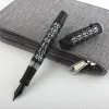 Pens Jinhao 100 Hohlout Acryl Black Metall Fountain Stift EF/FNIB mit Clip Converter ausgezeichneter Business Office Ink Pen