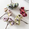 Decorative Flowers 12PCS Artificial Christmas Decorations For Home Accessories Stamen Wedding Bouquet Garland DIY Gifts Silk Tea Roses Buds