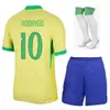 Copa America Jersey de futebol 24 25 homens crianças 8 Lucas paqueta 25 Lucas Beraldo 14 Fabricio Bruno 9 Gabriel Jesus 15 João Gomes 13 Dani Alves Kits de camisa de futebol Baxi