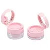 Storage Bottles Mini Loose Powder Jar Lightweight Portable Plastic Cosmetics Container With Sieve Pink Bulk Box Gift