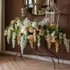 装飾的な花5フォークウィステリア人工豆の結婚式ホール天井花柄の緑の植物壁ぶら下がっているブドウの家庭庭園