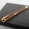 Stylos Jinhao 100 Hollow Out Gold Clip Fountain Nib F Stationery Pen 0,5 mm Cadeaux Étudiants Pens Business Write Office Tool
