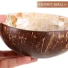 Schalen Dekorative Storage Bowl Kokosnuss Shell Vintage Eitelkeitsschale Neuerung Multifunktionsalat natürlicher Stil