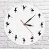 Wall Clocks Ballet Dancing Girl Needle Hand Clock Charming Ballerina Dance Art Watch Nursery Home Decor Modern Design