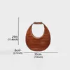 Bag Vintage Round Half Moon Shoulder Bags For Women Croissant Handbag Crocodile Serpentine Handbags Women's Purse 2024