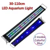 Aquariums 30110cm LED Aquarium Light MultiColor Full Spectrum Super Slim Fish Tank Aquatic Plant Marine Grow Lighting Lamp EU Plug