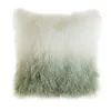 Pillow 45x45cm Mongolian Fur Wool Throw Sheepskin Living Room Sofa Solid Gradient Ramp Long Hair Fluffy Home Deco