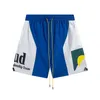 24SS Fashion Summer Net Championship Championship Team Sunset Patchwork Shorts féminins Femmes Men de plage Skateboard High Street Middle Pants Joggers 0420