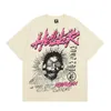 HELLSTAR T-shirt Designer T-shirts T-shirt graphique Vêtements Vêtements Hipster Washed Fabric Street Graffiti Lettrage Imprimé vintage Black Loose Forting Plus taille S-XL