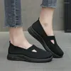 Casual Shoes Black Mesh For Women Sneakers 2024 Spring Slip-On Women's Platform Sport Fashion Soft Sole mångsidig