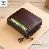 Wallets Bullcaptain Genuine Leather Men Wallet Fashion Coin Purse Card Holder Rfid Male Portomonee Clutch Zipper Clamp Money Bags JYB003