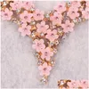 Earrings Necklace Cute Pink Resin Flower Boho Sets Fashion Rhinestone Bohemia Style Bridal Jewelry Set Gifts For Women Drop Delivery Dhy3Q