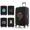 Accessoires 2023 Nieuwe elastische wereldkaart Travel Bagage Beschermende afdekking voor 1832 inch zak koffer trolley covers Case Travel Accessories