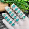 Ringos de cluster por atacado 10pcs/pacote natural Amazonite Gemstone Stone Stone Ring Genuine Semiprecious Gem Jewelry