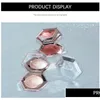 Bronzers Highlighters Single Diamond Face Studio Master Chrome Palette de maquillage surligneur métallique avec texture de poudre humide Hexagon F DHGTJ