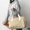 Väskor Kvinnor Canvas Gripesack Gym Bag tjock bomullstyg Handväska Eco Friendly Tote Simple Trip Travel Shoulder Bags Stor kapacitet