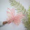 Fleurs décoratives 50 cm papillon artificiel Gauze Gauze en plein air Fake Wedding Party Decoration Pographie accessoires 3D Fil de soie