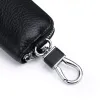 Carteiras Novo Chave de couro genuíno de alta qualidade Bolsa de chave unissex de carro Slim Carra Smart Housekeeper Mini Small Keys Case Bolsa Cartel