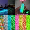 Aquários brilham nas pedras escuras de 300/500/1000pcs decoração de jardim de seixos brilho de pedra luminosa em seixos escuros tanques de peixes ao ar livre decorativos