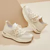 Casual Shoes Women's Rhinestone Sneakers Autumn Fashion Breattable Lightweight Bekväm att köra Sapatilha Feminina