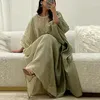 Casual Dresses Ethnic Vintage Solid Tassel Cotton Linen Dress Women 2024 Spring O Neck Loose Long Maxi Summer Lantern Sleeve Boho