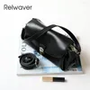 Shoulder Bags Relwaver Cowhide Split Leather Flap 2024 Summer Women Bag Fashion Messenger Pink Black Versatile