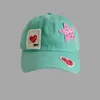 Ball Caps Flower Patch Baseball Cap Breffable Cotton Soft Cotton Femmes CHAPES ALIGNABLE AUTO