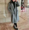 Women's Knits Real Mink Cashmere Long Coat Genuine Sweater Warm Custom Big Size Pure True Fur X Cardigans TBFP902