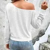 Bluzki damskie długi rękaw Top Elegancki jednozadowniczy topy miękki oddychający amp swobodna moda dla jesiennych wiosennych kobiet
