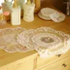 Table Cloth Retro Oval Lace Placemat Multifunction School Office