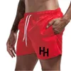 Трендовые карманные купальники Man Summer Printed Shorts Short Bants Men Fitnes