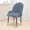 Stoelbedekkingen 2 pc's/set fluweel halfronde fauteuil stretch dinering dekbedekking vaste kleur funda silla Oficina stoel voor keuken