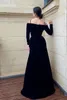 Robes de fête Élégante robe de soirée sexy noir sans bretelles simples femme du sol