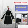 cosplay tsuyuri kanawo costume demon slayer alloween cartoon kimetsu no yaiba for Kids adt drop drop