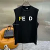 Designer Vest Men Tank Tops Summer Fashion Letter Print Vests Mens Womens Cotton Sweatshirt Round Neck Sleeveless Oversize T-shirt