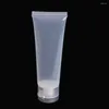 Storage Bottles Refillable Travel Leakproof Plastic Tubes Sample Packing Jars Squeezable Makeup Container With Screw