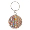 Abendtaschen farbenfrohe Diamantklauen runden Hochzeitsbrieftaschen Geldbörse für Frauen Acrylhandtaschen Designtasche