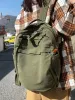 Rucksäcke Unixinu Canvas Women Rucksack großer Kapazitäts Reise -Rucksack Vintage Green ästhetische Rucksäcke für Studenten Unisex Buchtasche