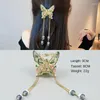 Clips de cabello Fashion Butterfly Tassel Accesorios para la cabecera para mujeres Retro Luxury Transparent Wing Claw Clip Girlwear Joya
