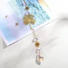 Декоративные фигурки 4pcs хрустальный ветровый звонок радужный лоток лотос цветочный лист окна призма висеть в домашних садах рождественская елка подарки