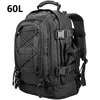 Mochila Bolsa al aire libre 60L Moldanes para hombres impermeables mochilas militares negras tácticas para hombres viajes de viaje caminata para acampar trekking