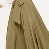 Юбки женские юбки с кружевными талиями с высокой талией большие вингевые широко-плиссированные плиссированные голеностопные лодыжки