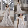 Tony Ward 2024 Abiti da sposa V Neck Lace Appliques Abiti da sposa Beach Bridals su misura per la spazza