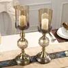 Candle Holders Simple European Holder Dining Table Pillar Transparent Vintage Metal Candelero Wedding Decoration