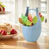 Vorken 16 -stks mini fruit vork bladvormige tarwestrak stokken snack cake dessert pick tandenstoker voor decoreren of lunch