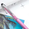 Fine Fashion Creative Crystal 1mm wholesale stylus touch pen writing attionery school ballpen ball point pens th1023 s