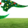 Weihnachtsdinosaurier Dangle Ohrring für Frauen Neues grüner Glitzer Acrylschmuck Mode Accessoires222v8900406