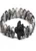 Modesträngar natursten vulkanisk sten svart turkos sköldpadda agatjusterade armband elastiska JS345J9870559