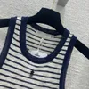 Milan Runway Sweaters 2024 New Spring Summer Scoop Neck Tops Brand Same Style Tops Women's Designer Knits & Tees 0420-8